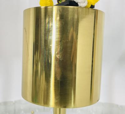  Fabio Ltd Five Tier Murano Glass and Brass Chandelier by Fabio Ltd Italy 1980s