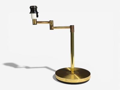  Fagerhults Fagerhults Articulating Desk Lamp Brass Sweden 1960s