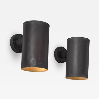  Fagerhults Pair of patinated copper Fagerhults sconces Sweden 1960s