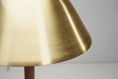  Falkenbergs Belysning Brass and Leather Table lamp by Falkenbergs Belysning Sweden 1960s