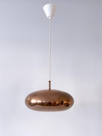  Falkenbergs Belysning Elegant Mid Century Copper Pendant Lamp by Falkenbergs Belysning Sweden 1960s
