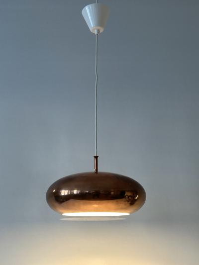  Falkenbergs Belysning Elegant Mid Century Copper Pendant Lamp by Falkenbergs Belysning Sweden 1960s