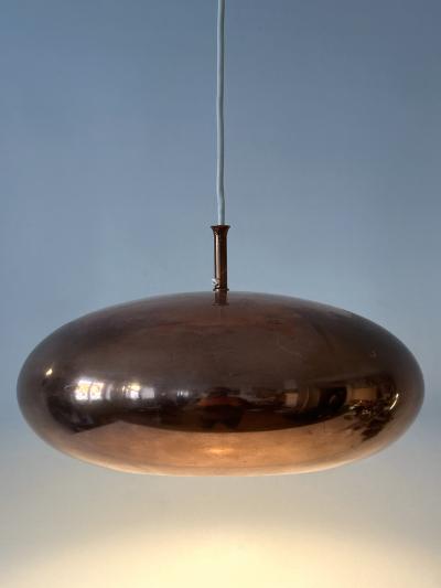  Falkenbergs Belysning Elegant Mid Century Copper Pendant Lamp by Falkenbergs Belysning Sweden 1960s