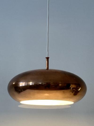  Falkenbergs Belysning Elegant Mid Century Copper Pendant Lamp by Falkenbergs Belysning Sweden 1960s