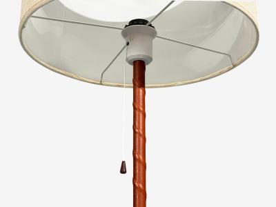  Falkenbergs Belysning Falkenbergs Belysning Floor Lamp Leather Glass Sweden 1960s