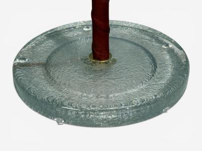  Falkenbergs Belysning Falkenbergs Belysning Floor Lamp Leather Glass Sweden 1960s