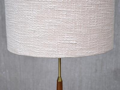  Falkenbergs Belysning Falkenbergs Belysning Floor Lamp in Oak Brass Boucl Sweden 1960s