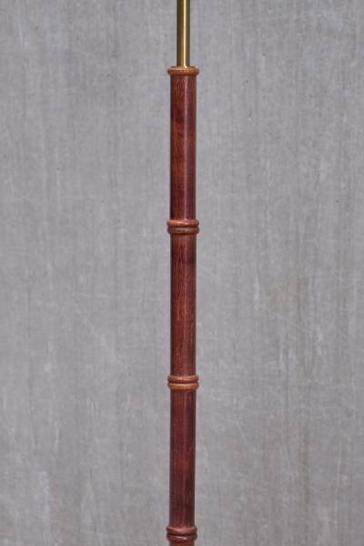  Falkenbergs Belysning Falkenbergs Belysning Floor Lamp in Oak and Brass Sweden 1960s