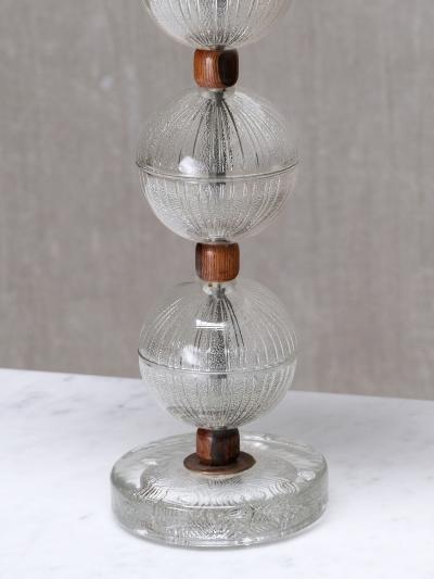  Falkenbergs Belysning Falkenbergs Belysning Table Lamp in Glass Rosewood Sweden 1950s