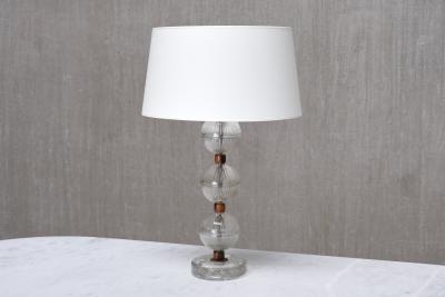  Falkenbergs Belysning Falkenbergs Belysning Table Lamp in Glass Rosewood Sweden 1950s