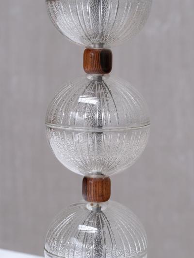  Falkenbergs Belysning Falkenbergs Belysning Table Lamp in Glass Rosewood Sweden 1950s