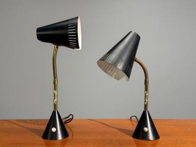  Falkenbergs Belysning Falkenbergs Belysning Table Lamps Metal Brass Sweden 1950s