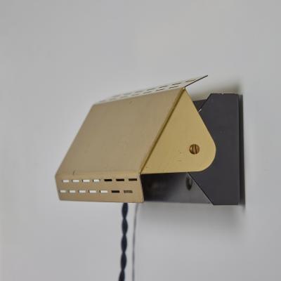  Falkenbergs Belysning Pair of 1960s Perforated Brass Metal Wall Lamps for Falkenbergs Belysning