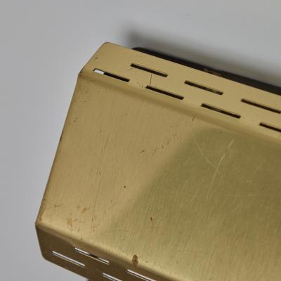  Falkenbergs Belysning Pair of 1960s Perforated Brass Metal Wall Lamps for Falkenbergs Belysning