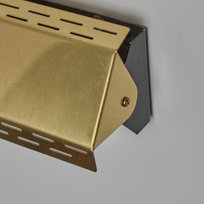  Falkenbergs Belysning Pair of 1960s Perforated Brass Metal Wall Lamps for Falkenbergs Belysning