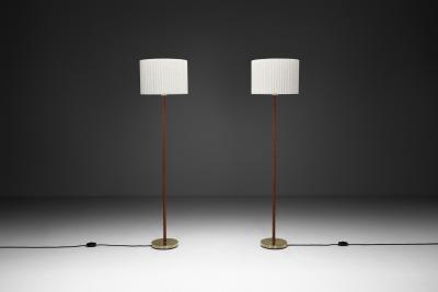  Falkenbergs Belysning Pair of 7054 Floor Lamps by Falkenbergs Belysning Sweden Mid 20th Century