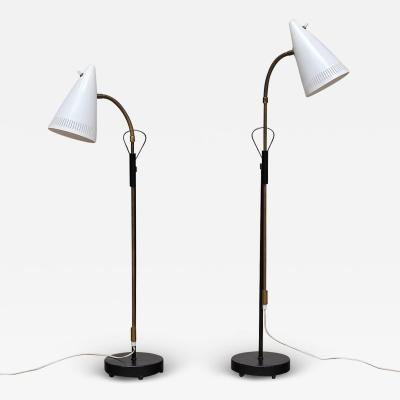  Falkenbergs Belysning Pair of Falkenbergs Belysning Adjustable Floor Lamps Model 7070 Sweden 1960s