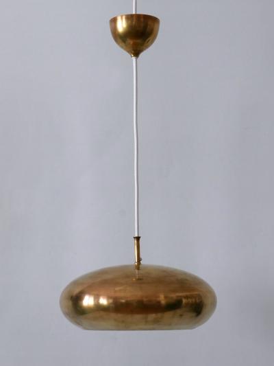  Falkenbergs Belysning Rare Mid Century Modern Brass Pendant Lamp by Falkenbergs Belysning Sweden 1960s