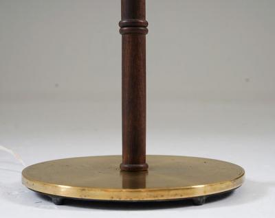  Falkenbergs Belysning Scandinavian Midcentury Floor Lamp in Brass and Wood by Falkenbergs Sweden