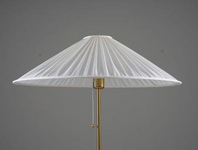  Falkenbergs Belysning Scandinavian Midcentury Floor Lamp in Brass and Wood by Falkenbergs Sweden
