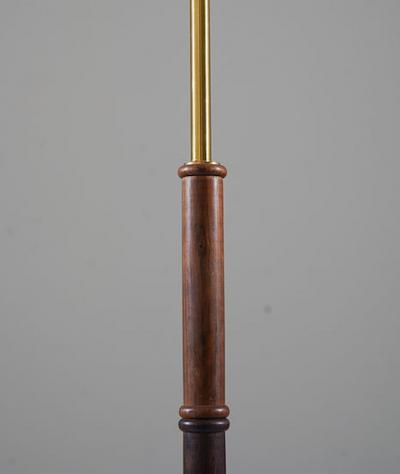  Falkenbergs Belysning Scandinavian Midcentury Floor Lamp in Brass and Wood by Falkenbergs Sweden
