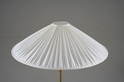  Falkenbergs Belysning Scandinavian Midcentury Floor Lamp in Brass and Wood by Falkenbergs Sweden