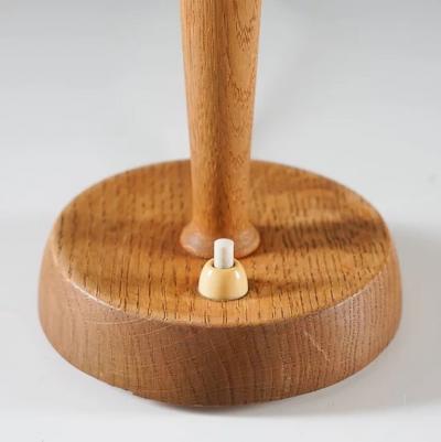 Falkenbergs Belysning Scandinavian Midcentury Table Lamp in Brass and Oak by Falkenbergs