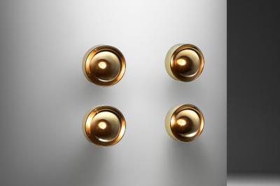  Falkenbergs Belysning Set of Four Peter Celsing Wall Sconces for Falkenbergs Belysning Sweden 1960s