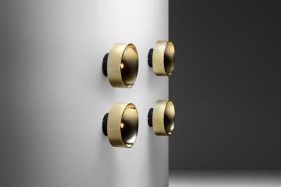 Falkenbergs Belysning Set of Four Peter Celsing Wall Sconces for Falkenbergs Belysning Sweden 1960s