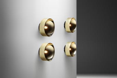  Falkenbergs Belysning Set of Four Peter Celsing Wall Sconces for Falkenbergs Belysning Sweden 1960s