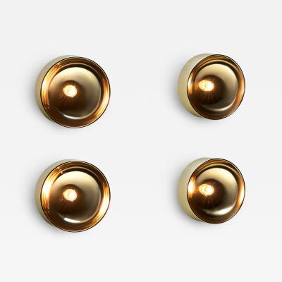  Falkenbergs Belysning Set of Four Peter Celsing Wall Sconces for Falkenbergs Belysning Sweden 1960s