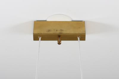  Falkenbergs Belysning Swedish Mid Century Modern Pendant in Glass and Brass by Falkenbergs