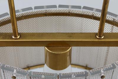  Falkenbergs Belysning Swedish Mid Century Modern Pendant in Glass and Brass by Falkenbergs