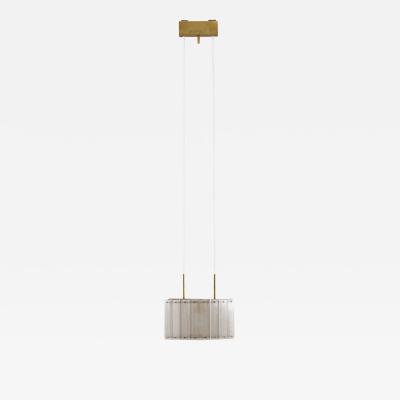  Falkenbergs Belysning Swedish Mid Century Modern Pendant in Glass and Brass by Falkenbergs