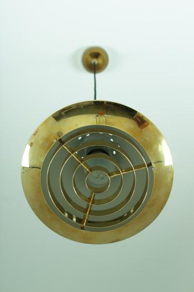  Falkenbergs Belysning Swedish Pendant in Rosewood and Perforated Brass by Falkenberg