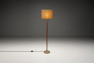 Falkenbergs Belysning Swedish Wood Floor Lamp by Falkenbergs Belysning Sweden Mid 20th Century