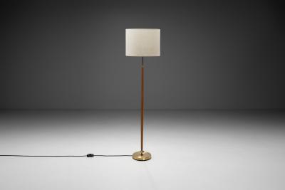  Falkenbergs Belysning Swedish Wood Floor Lamp by Falkenbergs Belysning Sweden Mid 20th Century