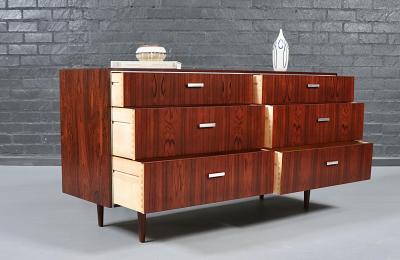  Falster Danish Modern Rosewood Dresser w Steel Accents by Falster