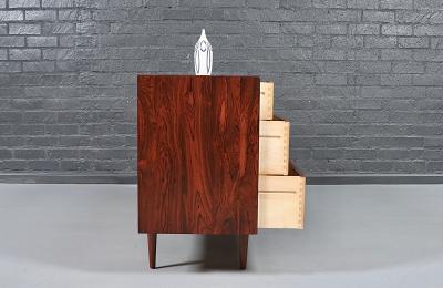  Falster Danish Modern Rosewood Dresser w Steel Accents by Falster