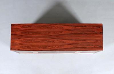  Falster Danish Modern Rosewood Dresser w Steel Accents by Falster