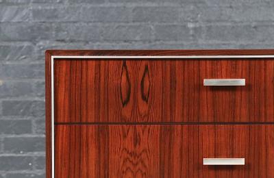  Falster Danish Modern Rosewood Dresser w Steel Accents by Falster