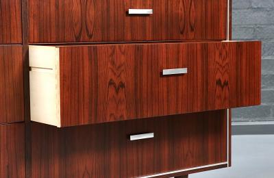  Falster Danish Modern Rosewood Dresser w Steel Accents by Falster