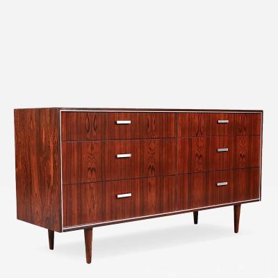  Falster Danish Modern Rosewood Dresser w Steel Accents by Falster