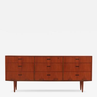  Falster Danish Modern Teak Low 9 Drawer Dresser by Falster 