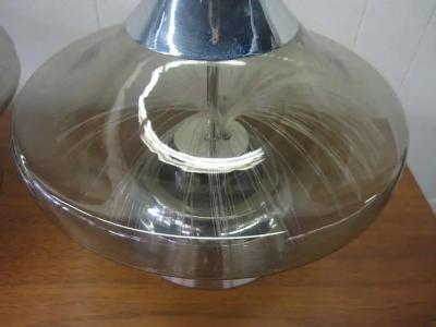  Fantasia Light Pair Of Sexy 1970s Chrome Fiber Optic Lamps
