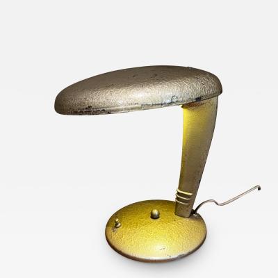  Faries 1947 Antique Gold Cobra Desk Lamp by Jean Otis Reinecke Faries