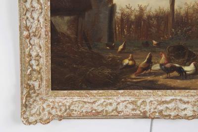  Farmyard Fowl oil on panel c 1868 Johan Lodewijk Van Leemputten