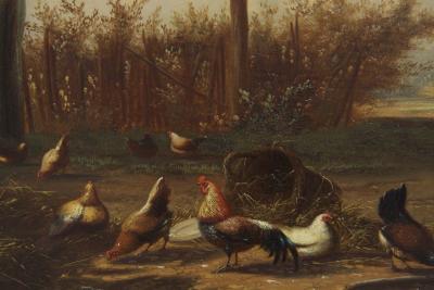  Farmyard Fowl oil on panel c 1868 Johan Lodewijk Van Leemputten