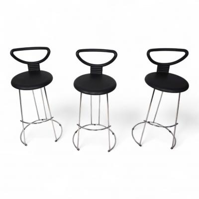  Fasem Fasem Italia 3 piece set of postmodern bar stools by Nobu Tanigawa 1990