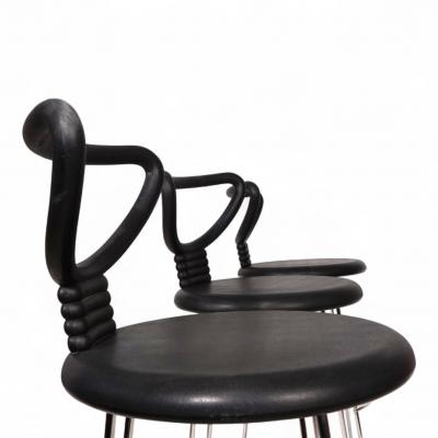  Fasem Fasem Italia 3 piece set of postmodern bar stools by Nobu Tanigawa 1990